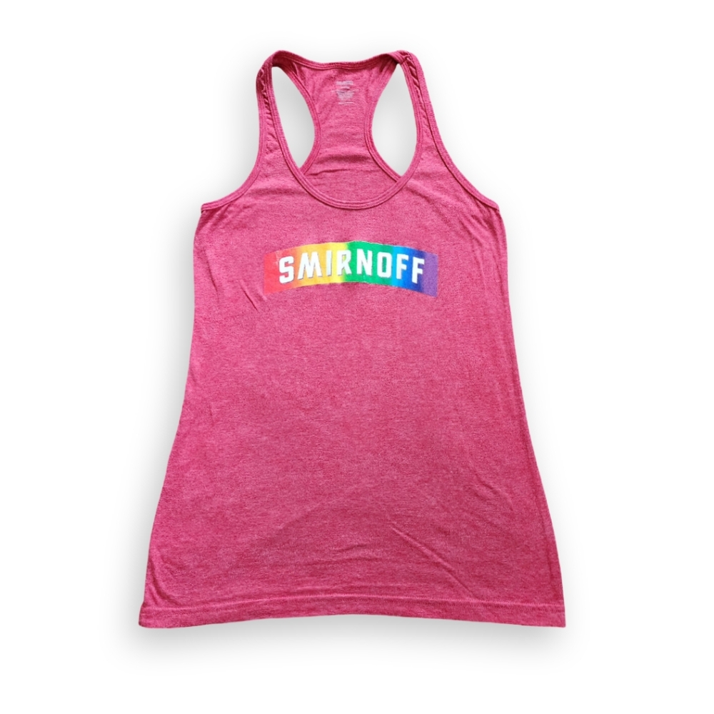 Red Rainbow Smirnoff Tank Top, Women's M